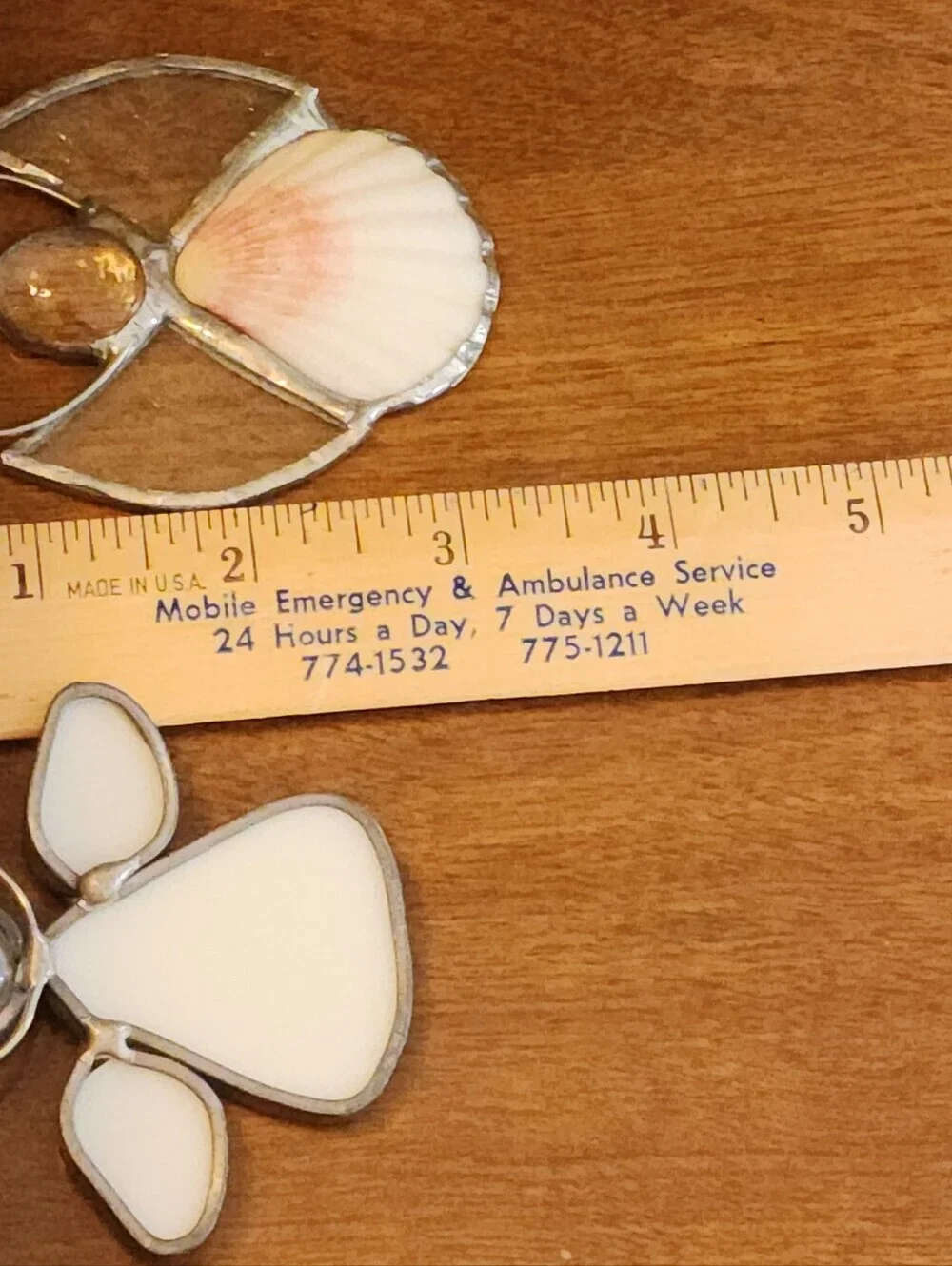 Vtg Angel Ornaments Suncatchers Shell 
